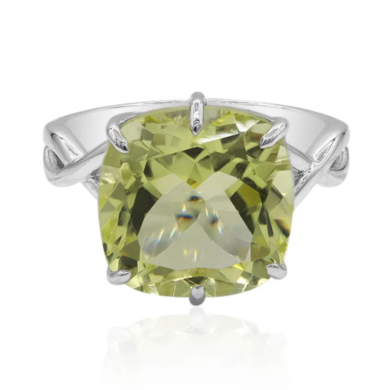 Ouro Verde-Quarz-Silberring (Tenner Diniz)