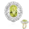 Ouro Verde-Quarz-Silberring (Gems en Vogue)