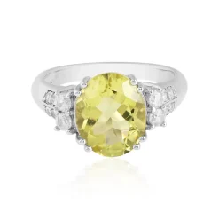 Ouro Verde-Quarz-Silberring