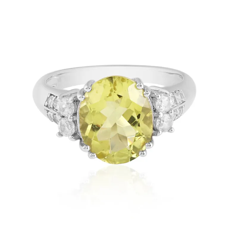 Ouro Verde-Quarz-Silberring