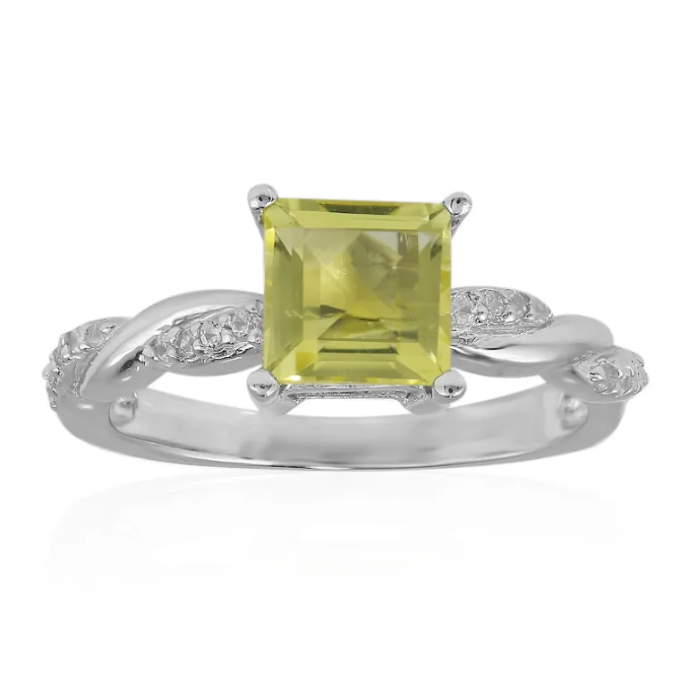 Ouro Verde-Quarz-Silberring