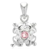 Padparadscha-Saphir-Silberanhänger