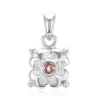 Padparadscha-Saphir-Silberanhänger