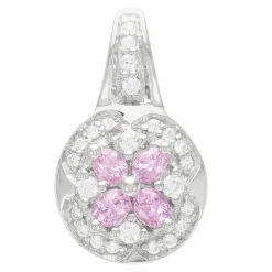 Padparadscha-Saphir-Silberanhänger