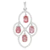 Padparadscha-Saphir-Silberanhänger