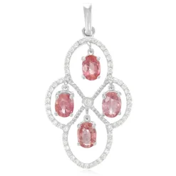 Padparadscha-Saphir-Silberanhänger