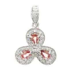 Padparadscha-Saphir-Silberanhänger