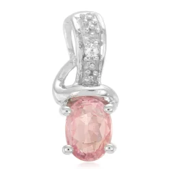 Padparadscha-Saphir-Silberanhänger