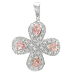 Padparadscha-Saphir-Silberanhänger
