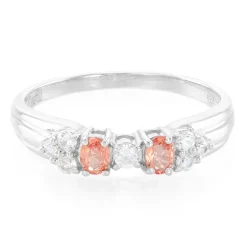 Padparadscha-Saphir-Silberring