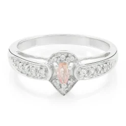 Padparadscha-Saphir-Silberring