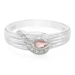 Padparadscha-Saphir-Silberring