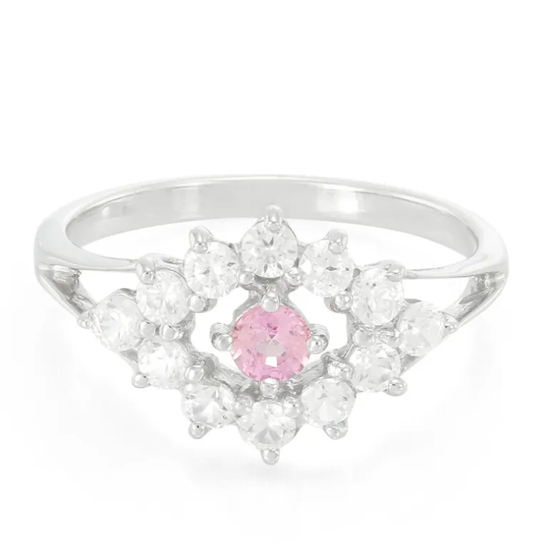 Padparadscha-Saphir-Silberring