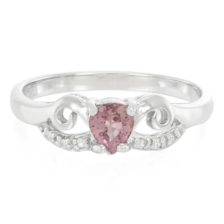 Padparadscha-Saphir-Silberring