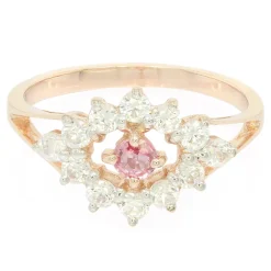 Padparadscha-Saphir-Silberring