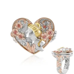 Padparadscha-Saphir-Silberring (Gems en Vogue)