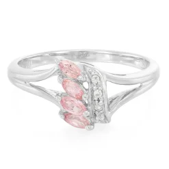 Padparadscha-Saphir-Silberring