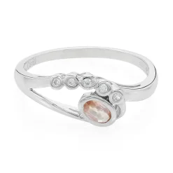 Padparadscha-Saphir-Silberring