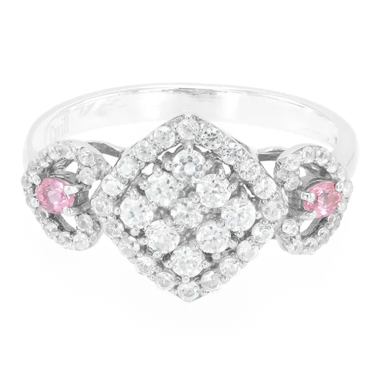 Padparadscha-Saphir-Silberring