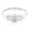 Padparadscha-Saphir-Silberring