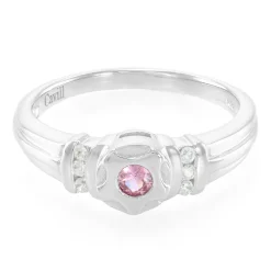 Padparadscha-Saphir-Silberring