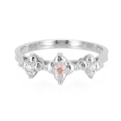 Padparadscha-Saphir-Silberring