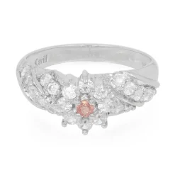 Padparadscha-Saphir-Silberring