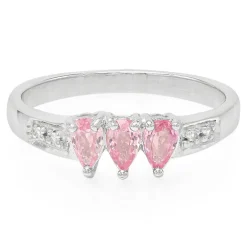 Padparadscha-Saphir-Silberring