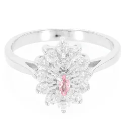 Padparadscha-Saphir-Silberring