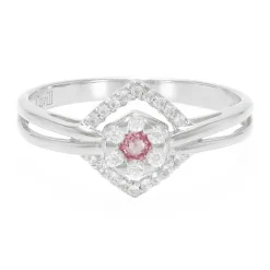 Padparadscha-Saphir-Silberring