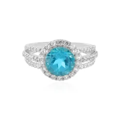 Paraibafarbener Topas-Silberring