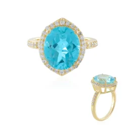 Paraibafarbener Topas-Silberring