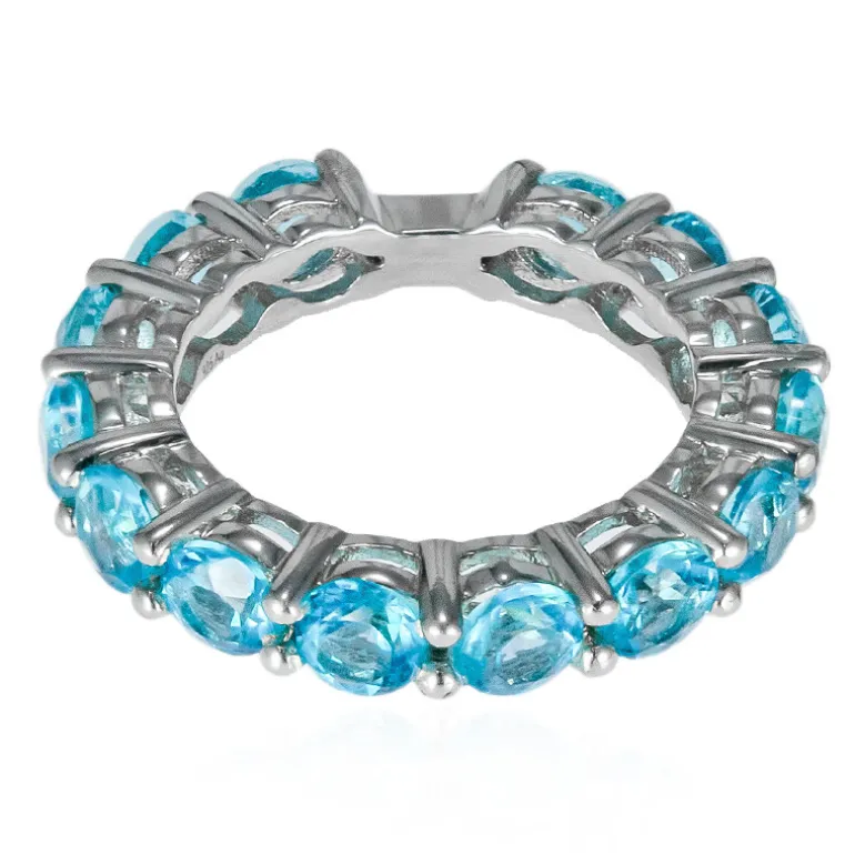 Paraibafarbener Topas-Silberring