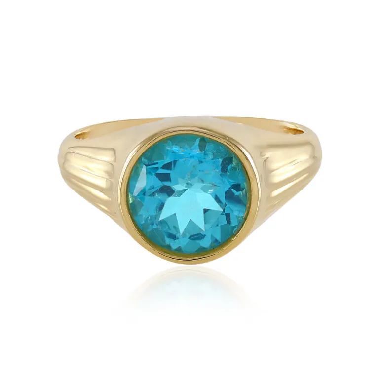 Paraibafarbener Topas-Silberring