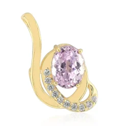 Patroke-Kunzit-Goldanhänger