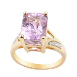 Patroke-Kunzit-Goldring (AMAYANI)