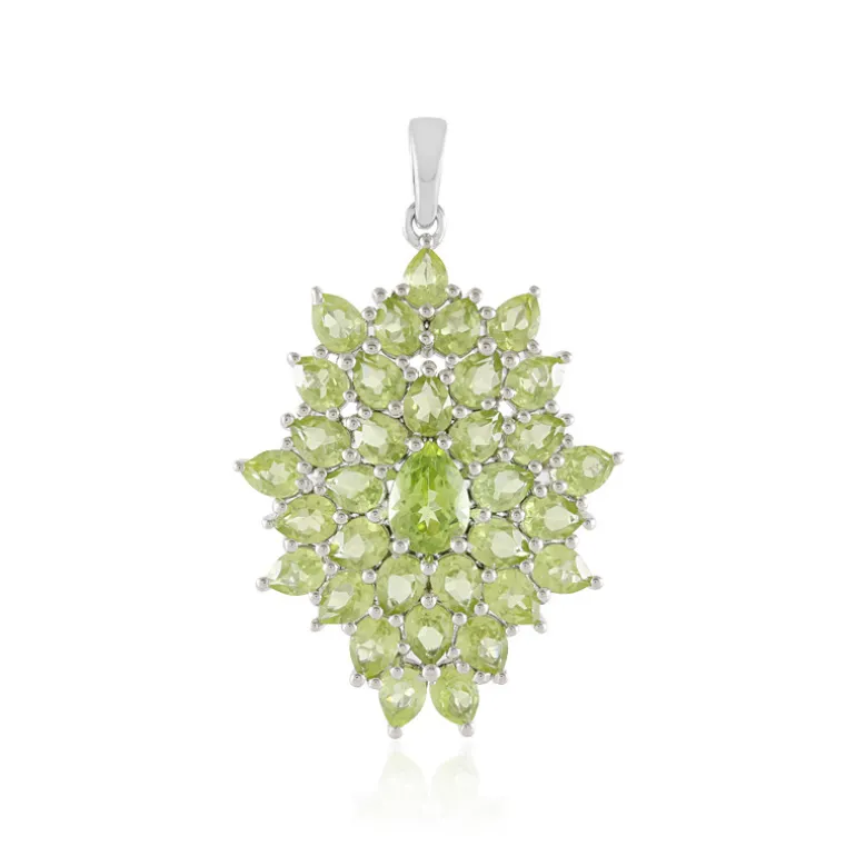 Peridot-Silberanhänger