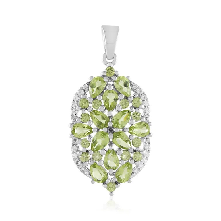 Peridot-Silberanhänger