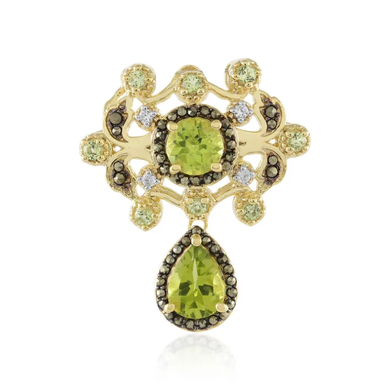 Peridot-Silberanhänger