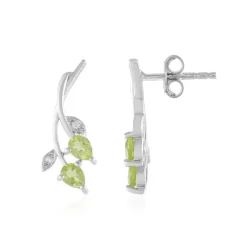 Peridot-Silberohrringe