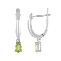 Peridot-Silberohrringe