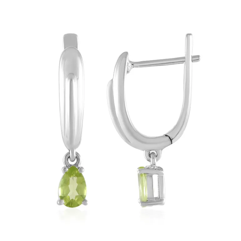 Peridot-Silberohrringe