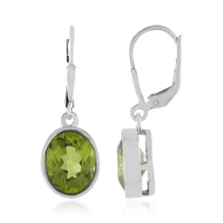 Peridot-Silberohrringe
