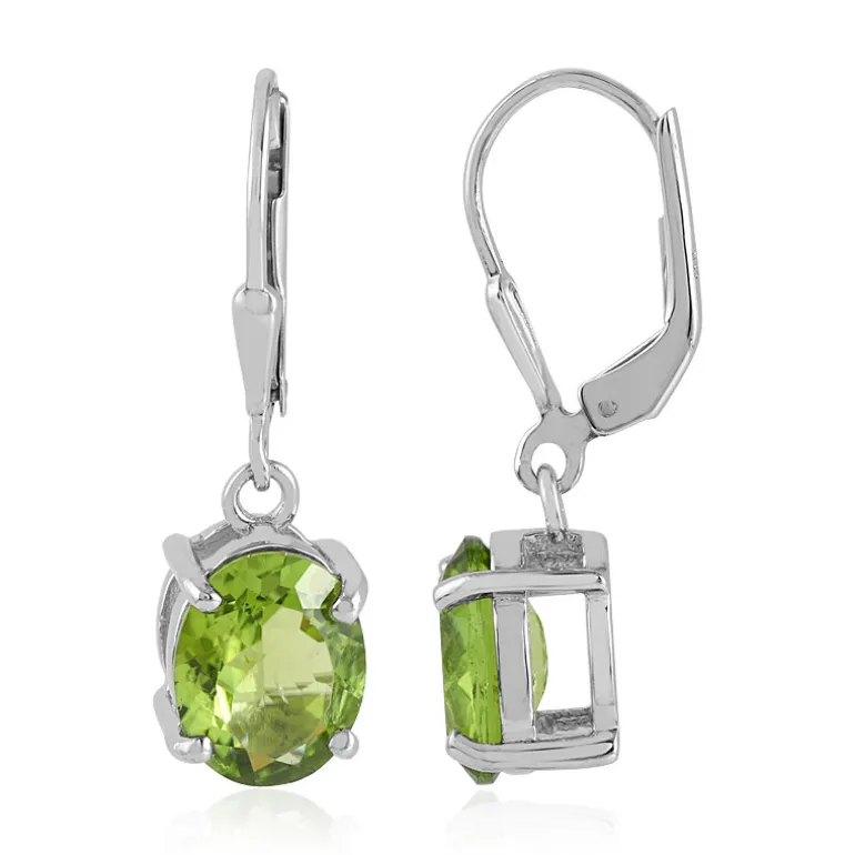 Peridot-Silberohrringe