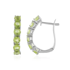 Peridot-Silberohrringe