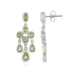 Peridot-Silberohrringe