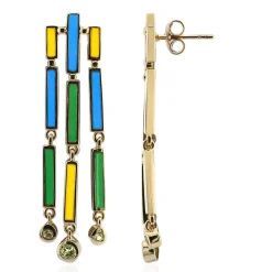 Peridot-Silberohrringe