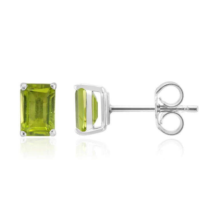 Peridot-Silberohrringe