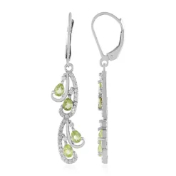 Peridot-Silberohrringe