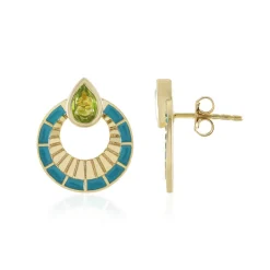 Peridot-Silberohrringe